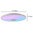 Lámpara De Techo Led Inteligente RGB Con Bocina Wifi Bluetooth Con Control Remoto Y App Tuya 36W 11.8” (30cm). Cobertura 5-10m².