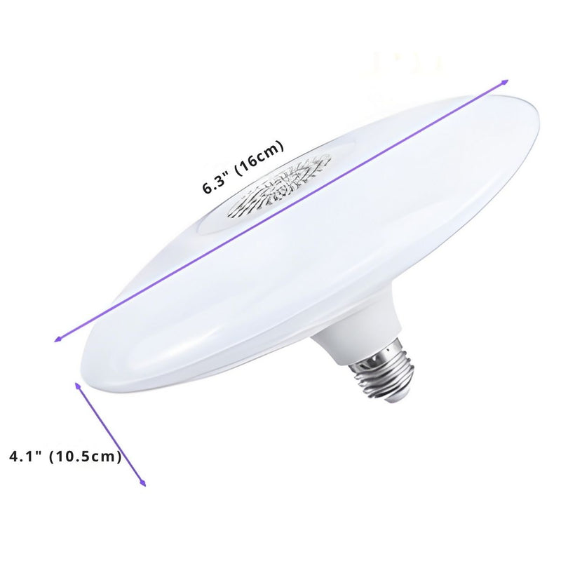 Foco LED RGB Y Luz Blanca 6500K Bluetooth Con Bocina. Lámpara Socket E27 Con Control Remoto. Bombillo Para Salas, Habitaciones, Gamers. 18W.6.3” (16CM)