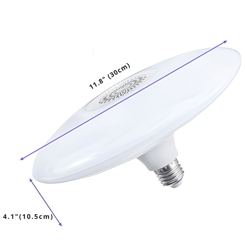 Foco LED RGB Y Luz Blanca 6500K Bluetooth Con Bocina. Lámpara Socket E27 Con Control Remoto. Bombillo Para Salas, Habitaciones, Gamers. 48W. 11.8”(30CM)