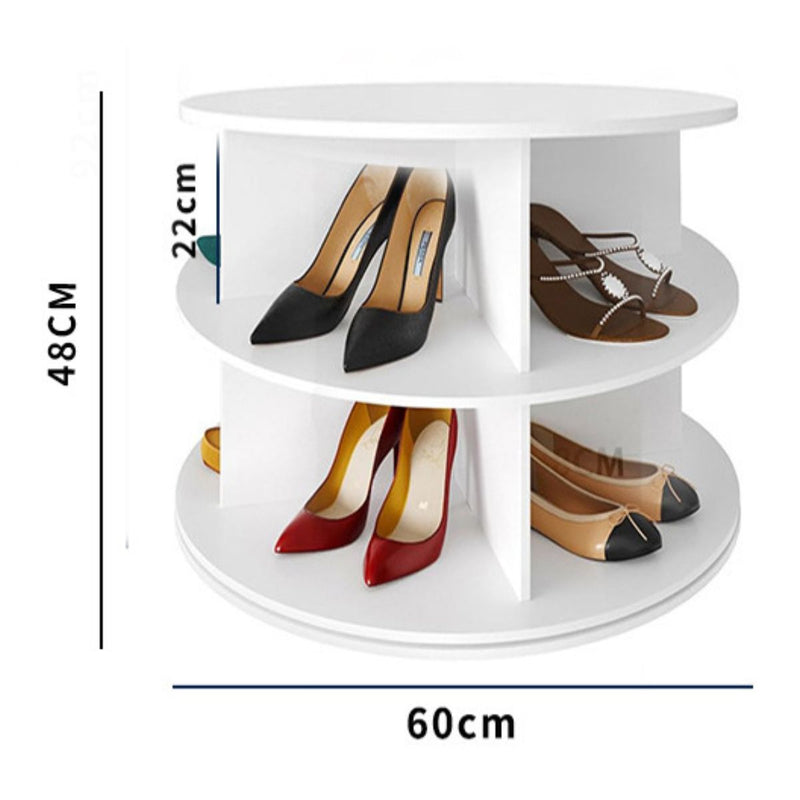 Organizador multifuncional giratorio De 2 Niveles. Mueble Zapatero Redondo De Almacenamiento. Estante Giratorio. Zapatos