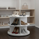 Organizador multifuncional giratorio De 2 Niveles. Mueble Zapatero Redondo De Almacenamiento. Estante Giratorio. Zapatos