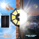 Lámpara Solar LED con Sensor de Movimiento. Foco con panel Solar y Control Remoto. Luz Impermeable para exterior.