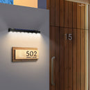 Lámpara Solar LED lineal con 8 Focos. Luz Cálida Impermeable para exterior. Iluminación con panel solar.