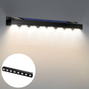Lámpara Solar LED lineal con 8 Focos. Luz Cálida Impermeable para exterior. Iluminación con panel solar.