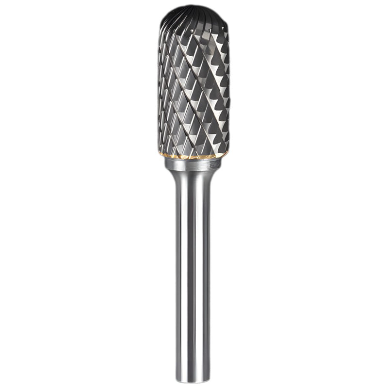 Fresa Lima Rotativa Cilíndrica Redondeada De Carburo De Tungsteno Para Mototool. Vástago: 6mm. Cabeza: 12mm.