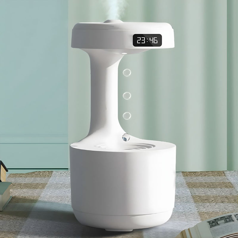 Humidificador Inteligente Con Pantalla LED con efecto de gotas flotantes. Recargable Por USB.