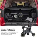 Coche Triciclo Plegable para Bebé con Bolsa y Reposabrazos Acolchado. Color Gris. Cochecito para niños.