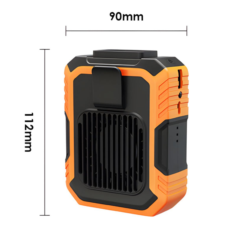 Ventilador Portátil Recargable con Clip. Mini Abanico de Cintura USB de 3 Velocidades.