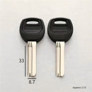 Llave en Blanco larga con Cabeza Plástica Reforzada. Ideal para copia o duplicado de Cerraduras de Seguridad. Derecha