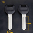 Llave en Blanco con Cabeza Plástica Reforzada (35mmx8.7mm). Ideal para copia o Duplicado de Cerraduras. Derecha