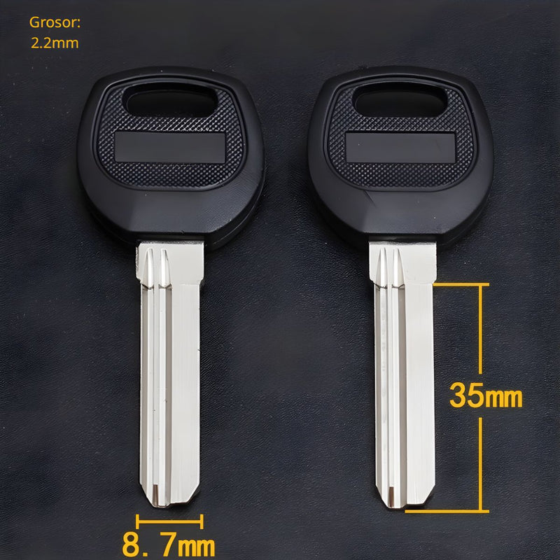 Llave en Blanco con Cabeza Plástica Reforzada (35mmx8.7mm). Ideal para copia o Duplicado de Cerraduras. Derecha