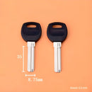 Llave en Blanco con Cabeza Plástica Reforzada (35mmx8.7mm). Ideal para copia o Duplicado Automotriz. Izquierda