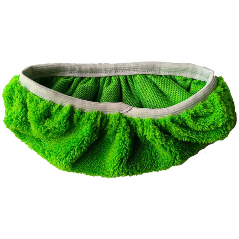 Funda de Microfibra Reutilizable para Mopa o Trapeador. Repuesto Lavable de Alta Absorción. Color verde. Tamaño grande 45.3×11.5cm.