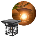 Lámpara Solar Decorativa con Sensor de Movimiento 1200 mAh. Foco LED con Panel Solar. Luz Cálida para Jardín o Pared Exterior.