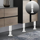 Patas Ajustables para Muebles 72–110cm. Soporte Metálico Reforzado para Sofás, Mesas o Gabinetes. Fáciles de Instalar y Nivelar. Color blanco.