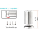 Patas De Muebles niveladores Ajustables De Acero Inoxidable 10 Cm (3.9”) Pie Para Sofás, Camas, Muebles De Cocina Y Armarios. Color Plateado. Incluye Tornillos. (1 und)