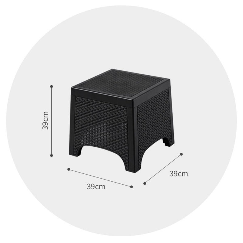 Sillas Y Mesa De Exterior Con Cojines De Polietileno PE Ratán Sintético. Muebles De Exterior Para Terraza, Balcón Y Jardín (Set de 2 Sillas + Mesa de centro). Viene desarmado