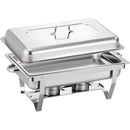 Chafing Dish Rectangular De Acero Inoxidable De Un Compartimiento Calentamiento Por Alcohol Para Hoteles, Restaurantes, Buffets, Catering.