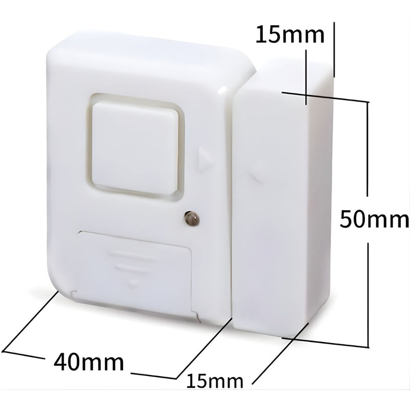 Alarma Magnética Para Puertas Y Ventanas 2.3x1.5x0.6”.  3.6V 120db.Ideal Para Seguridad En Hogares Y Oficinas (6 Unds). Sensor Para Protección Infantil Y Antirrobo.