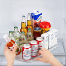 Bandeja Giratoria Deslizable organizador De Refrigerador De 16.5x11.1”x1.4” (41.9x 28.2x3.6 cm) De PET. Lazy Suzan Para Cocina Y Comedor.