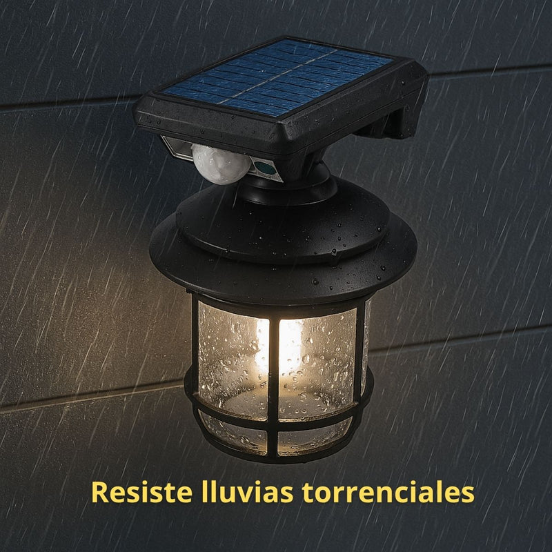 Lámpara Solar LED Y Tungsteno Con Sensor De Movimiento IP65 Impermeable De 2400mAh Para Exteriores.