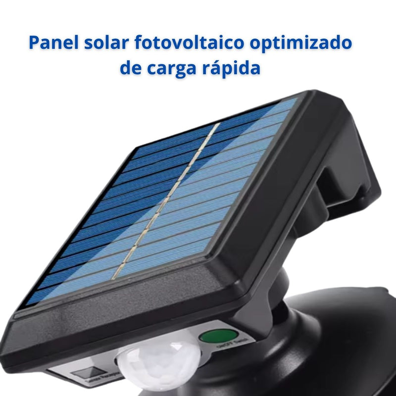 Lámpara Solar LED Y Tungsteno Con Sensor De Movimiento IP65 Impermeable De 2400mAh Para Exteriores.