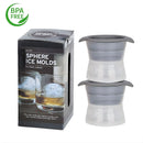 Molde Para Hielo Esférico De Silicona De Grado Comestible Libre De BPA. Molde Para Bola De Hielo (2Unds)