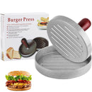 Prensa Molde Para Hamburguesas De Aluminio De Grado Alimenticio Con Mango De Madera 4.7” (11.8Cm) Diámetro, 0.71” (1.8Cm) Altura Y 150Grs. Moldeador Formador De Carne.