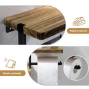 Portarrollos De Papel Higiénico De Madera Con Hierro. Soporte De Papel Sanitario Con Repisa. Porta papel.