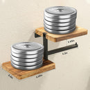 Portarrollos De Papel Higiénico De Madera Con Hierro. Soporte De Papel Sanitario Con Repisa. Porta papel.