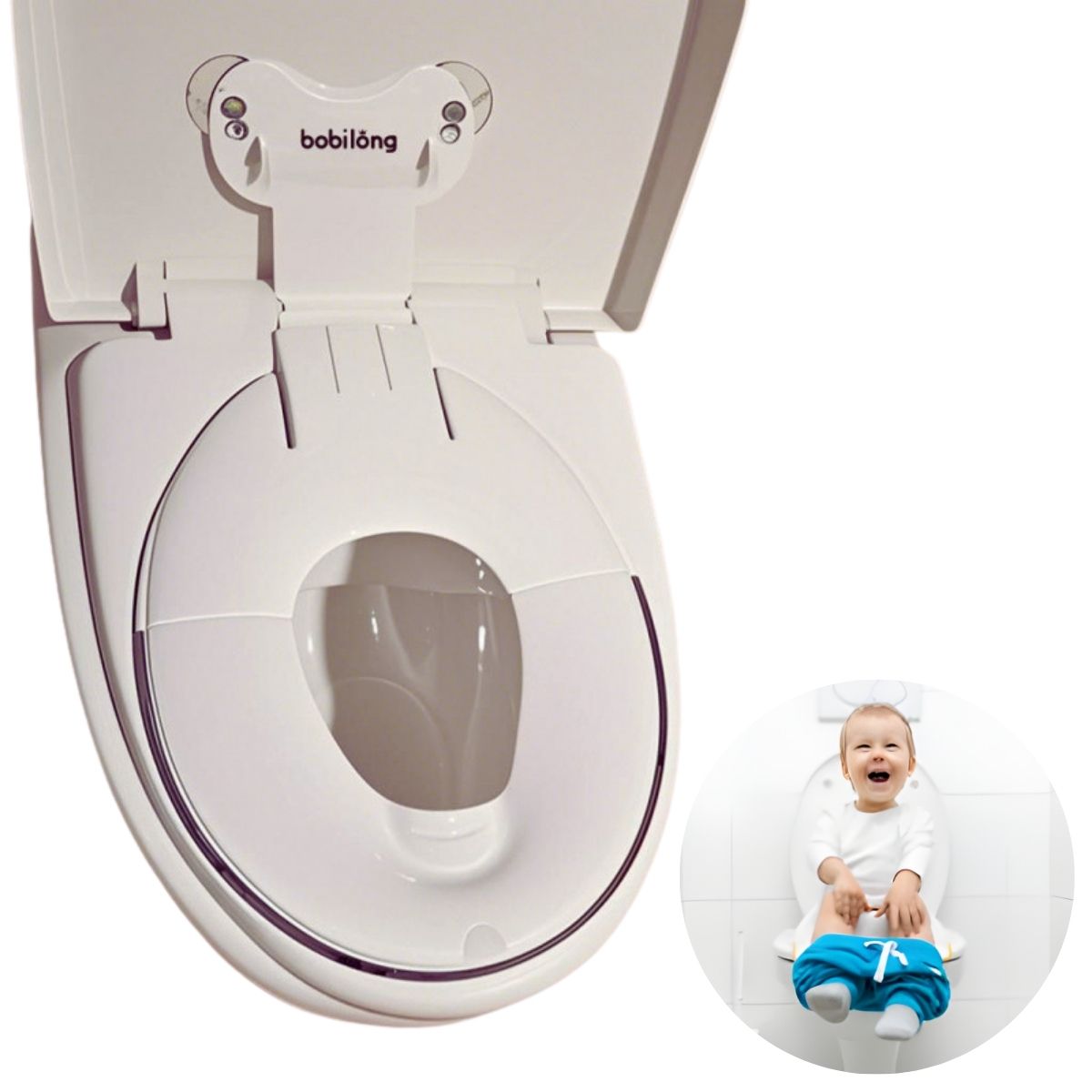 Tapa Asiento Infantil Portátil Para Inodoro Con Doble Pliegue Y Deflector De Orina. Adaptador Universal 99% Compatibilidad. Material Plástico ABS