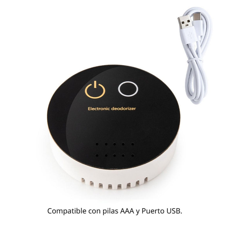 Purificador De Aire De Ozono Inteligente 0.5W Ideal Para Baños, Cocinas Y Armarios. Eliminador de Olores. Material ABS. 3.3” (No Incluye baterías AAA)