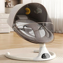 Silla Mecedora para Bebé con Mando a Distancia y  Bluetooth. Hamaca Infantil con Mosquitero y Bandeja Desmontable.