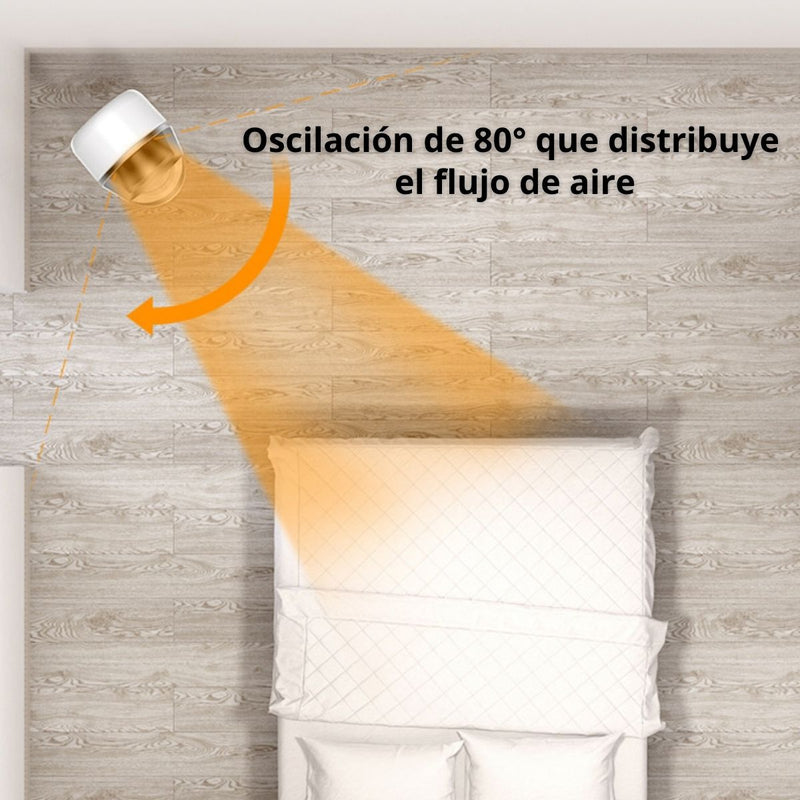 Abanico Y Purificador De Aire Sin Aspas 48” (28x86 cm) 110V. Ventilador de 45W Y 50Hz. Color Blanco elimina el 99.95 % de partículas PM 2.5