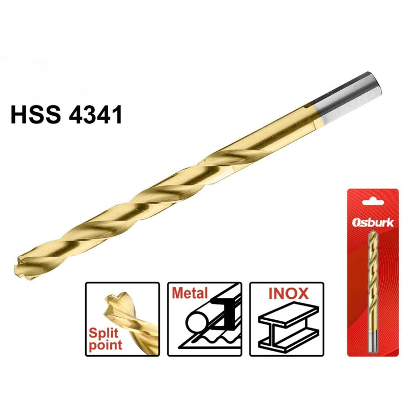 Brocas HSS Acero Alta Velocidad. Ideal para Metal. Punta 135°