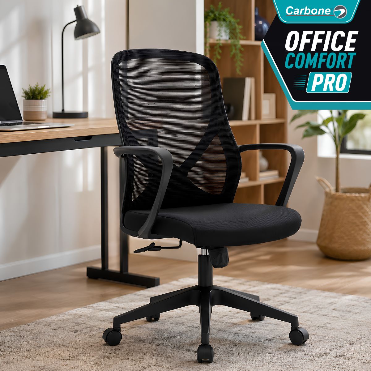 Silla De Oficina Ergonómica. Respaldo Reclinable 90°-125°. Silla Ejecutiva De Escritorio Con Soporte Lumbar. Color Negro.