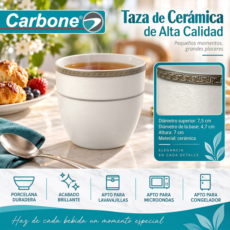 Taza para Café (160ml). Diseño Clásico para Café, Té y Otras Bebidas.