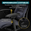 Silla Gamer Ergonómica Reclinable con Soporte Lumbar y Cervical. Capacidad 120Kg. Silla de Oficina y Gaming. Color Gris Oscuro.