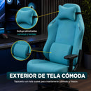 Silla Gamer Ergonómica para Oficina y Gaming. Soporta hasta 175 Kg. Color Turquesa.