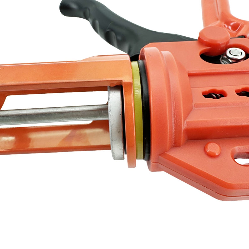 Pistola calafateadora 9” aluminio y acero relación empuje 18:1 alta presión ahorro esfuerzo