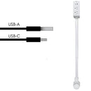 Enchufe regleta extensible de 43 a 68 cm. Con puerto USB y Tipo-C.