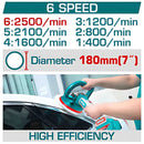 Pulidora Inalámbrica 42V 7/8"  Vel 400 - 2500 rpm Incluye accesorios, batería y cargador.