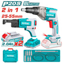 Drill para  Drywall Inalámbrico  20V 4200rpm 1/4" Hex con Pistola de Tornillos Drywall 25-55mm . Incluye Accesorios,  2 Baterías y 1 Cargador