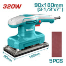 Lijadora 320W 14000Rpm. Base 90mm x 180mm. 110V-120V~60Hz. Incluye 5Pzs De papel de Lija.