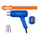 Pistola De Calor 1600W Temp 400°C 500°C. Flujo De Aire: 250 480 L Min. Incluye:  Boquilla  Aire Caliente