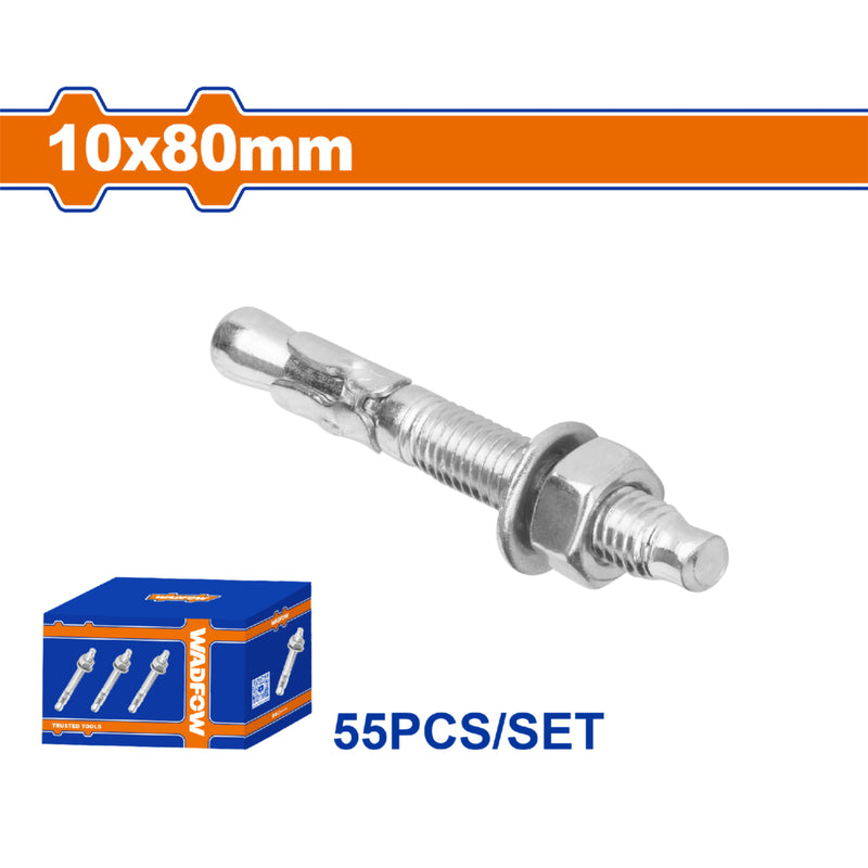 Tacos Galvanizados de Cuña 10x80mm Galvanizado 55 pzas