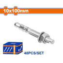 Tacos Galvanizados de Cuña 10x100mm Galvanizado 48 pzas