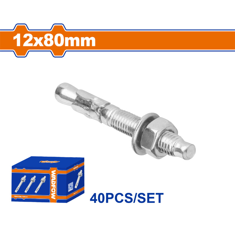 Tacos Galvanizados de Cuña 12x80mm Galvanizado 40 pzas