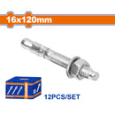 Tacos Galvanizados de Cuña 16x120mm Galvanizado 12 pzas