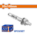 Tacos Galvanizados de Cuña 20x100mm Galvanizado 8 pzas